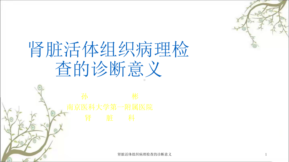 肾脏活体组织病理检查的诊断意义课件.ppt_第1页