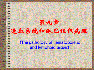 造血系统及淋巴系统病理教学课件.ppt