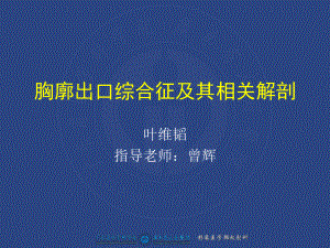 胸廓出口综合征和相关解剖课件.ppt