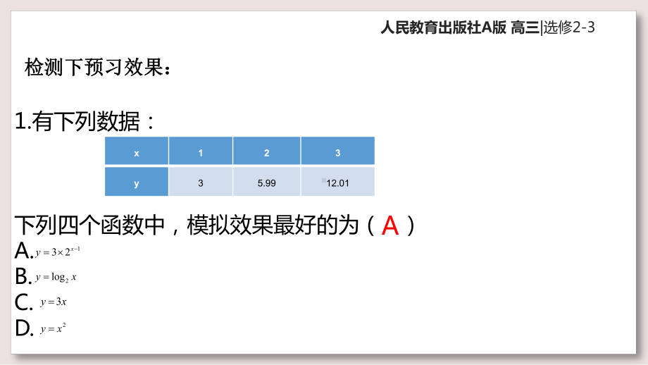 人教A版高中数学选修2-3课件-数学人教A版高中选修2-3第三章-统计案例-回归分析的基本思想及其初步应用课件.pptx_第3页