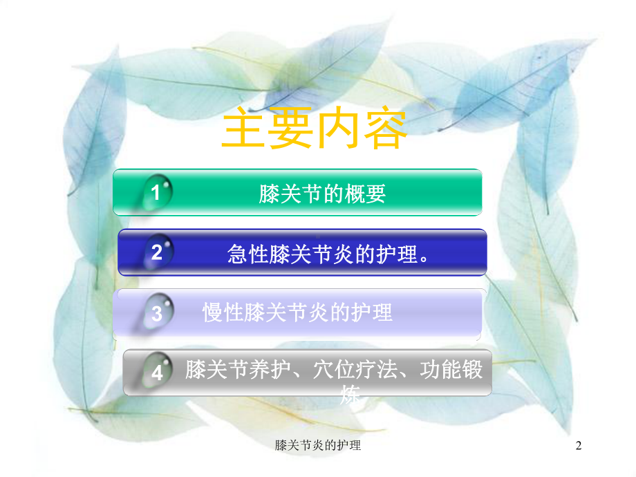 膝关节炎的护理培训课件.ppt_第2页