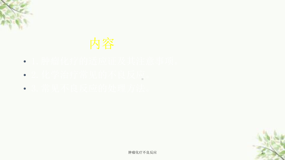 肿瘤化疗不良反应课件.ppt_第2页