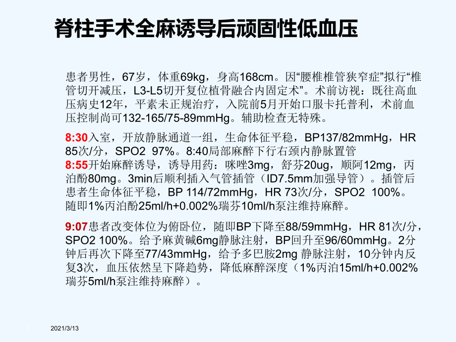 脊柱手术全麻诱导后顽固性低血压课件.pptx_第1页