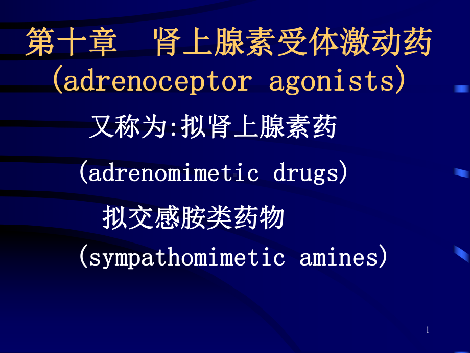 肾上腺素受体激动药推荐课件.ppt_第1页