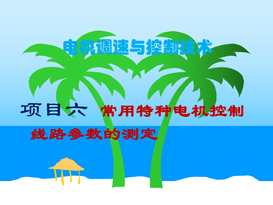 电机控制与调速技术项目训练教-项目六-常用特种电机控制线路参数的测定课件.ppt_第1页