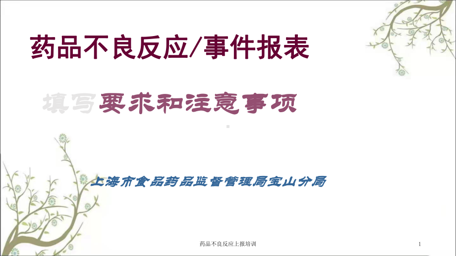 药品不良反应上报培训课件.ppt_第1页