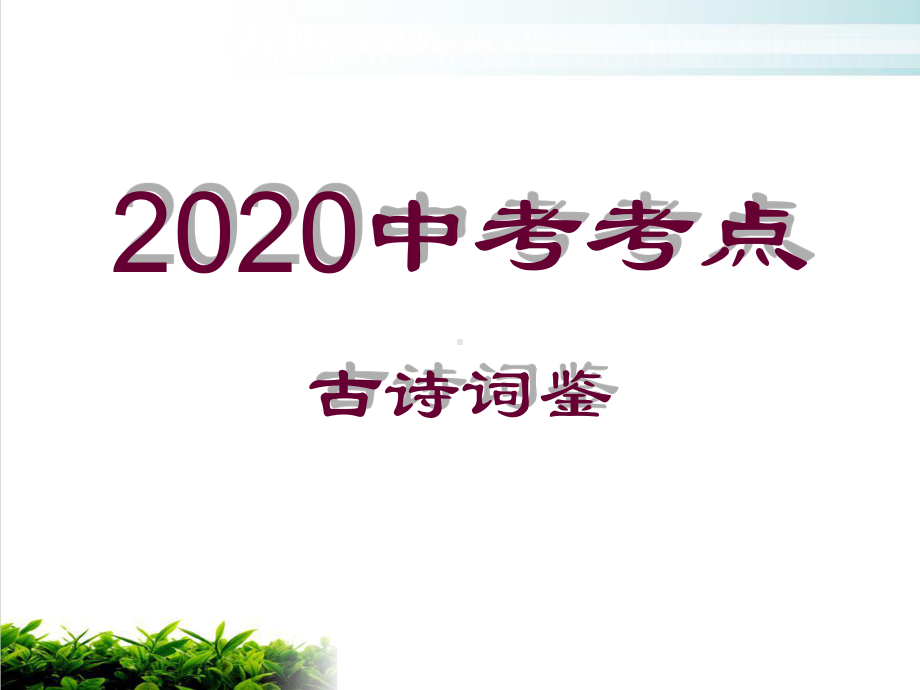 中考考点：古诗词鉴赏专题-(课件45张).pptx_第1页