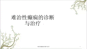 难治性癫痫的诊断与治疗课件.ppt