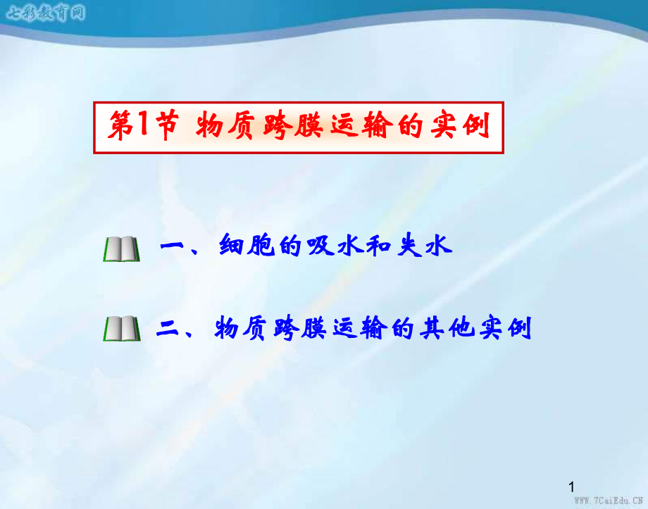 生物必修ⅰ人教新课标41物质跨膜运输的实例课件.ppt_第1页