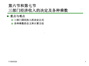 第13章第67节三部门经济的收入决定及各种乘数课件1.ppt