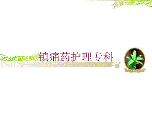 镇痛药护理专科培训课件.ppt