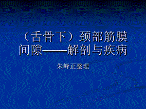 舌骨下颈部筋膜间隙解剖与疾病诊断精讲1课件.ppt