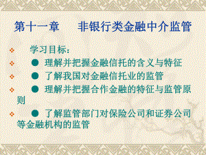 人大经济金融课件金融中介学课件第十一章.ppt