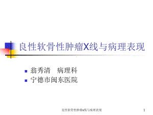 良性软骨性肿瘤x线与病理表现课件.ppt