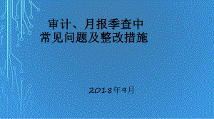 审计和月报季查中常见问题及整改措施演示(谢蓉)课件.pptx