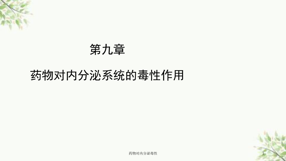 药物对内分泌毒性课件.ppt_第1页