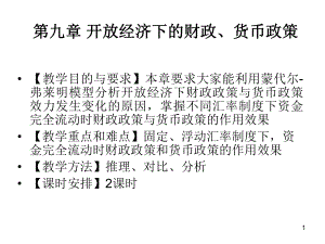 开放经济下的财政货币政策教学课件.ppt