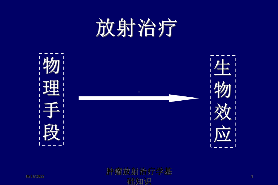 肿瘤放射治疗学基础知识培训课件.ppt_第1页