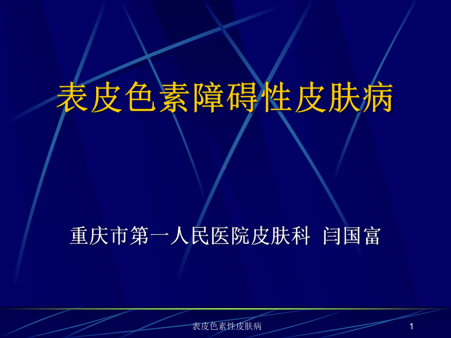 表皮色素性皮肤病课件.ppt_第1页