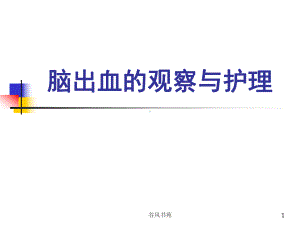 脑出血的观察与护理课件.ppt