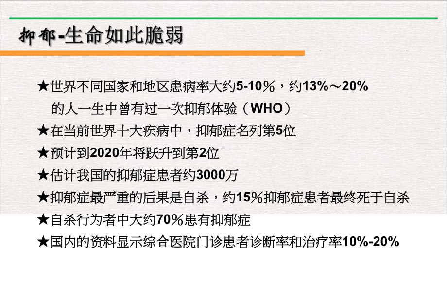 轻中抑郁障碍治疗的新进展解析完美版课件.pptx_第2页