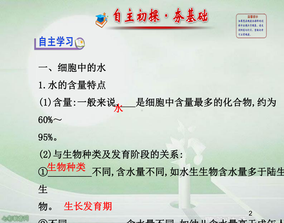 生物必修ⅰ人教新课标-25细胞中的无机物课件汇总.ppt_第2页