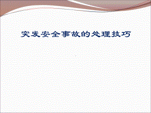 幼儿园安全突发事件的处理技巧课件.ppt