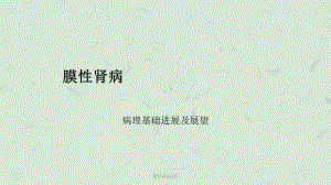 膜性肾病进展课件.ppt