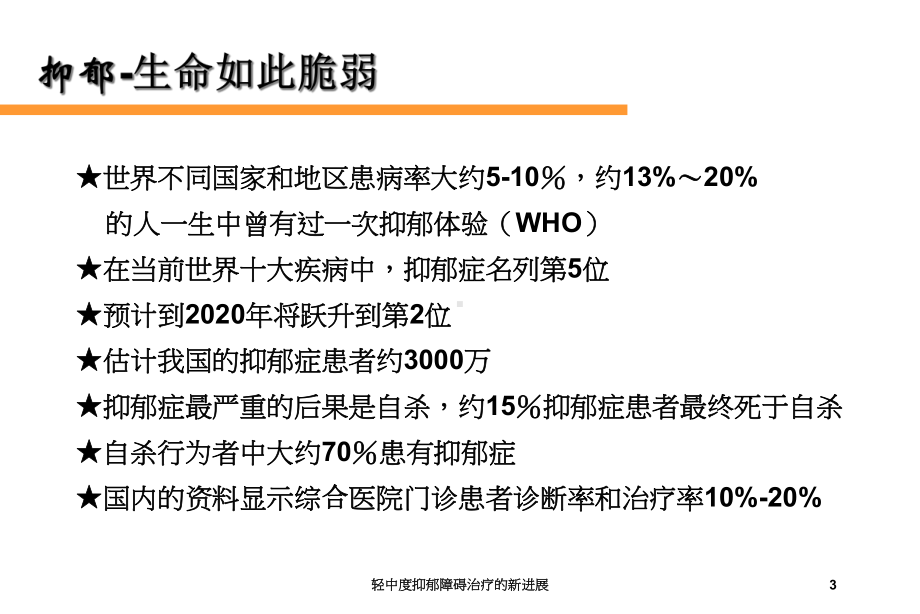 轻中度抑郁障碍治疗的新进展培训课件.ppt_第3页