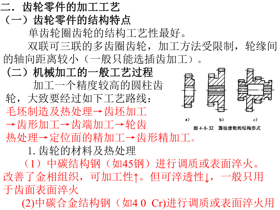 二齿轮零件的加工工艺(一)齿轮零件的结构特点-单齿轮圈齿轮课件.ppt_第1页