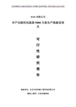 年产功能性包装袋9000万条可行性研究报告建议书.doc