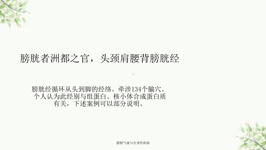 膀胱气虚与全身性疾病课件.ppt_第1页