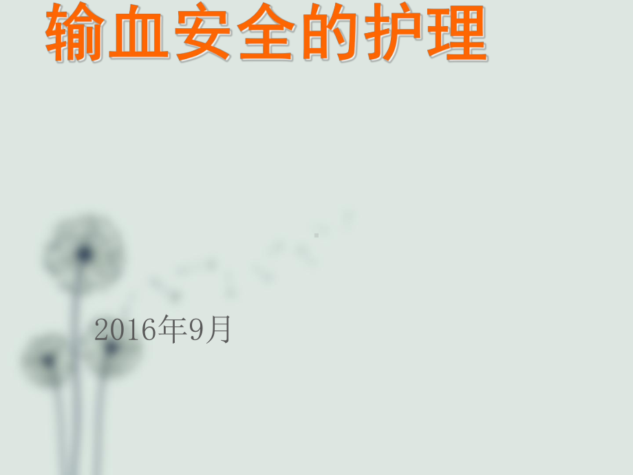 输血安全护理课件.ppt_第1页