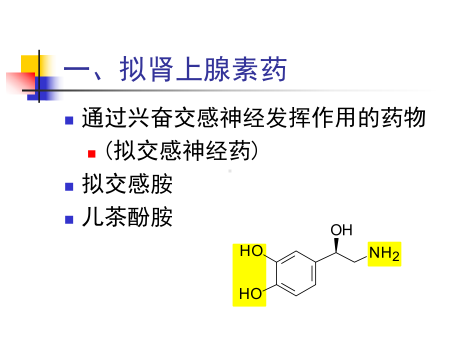 药物化学-第三章-外周神经系统药物-第三节-拟肾上腺素药课件.ppt_第3页