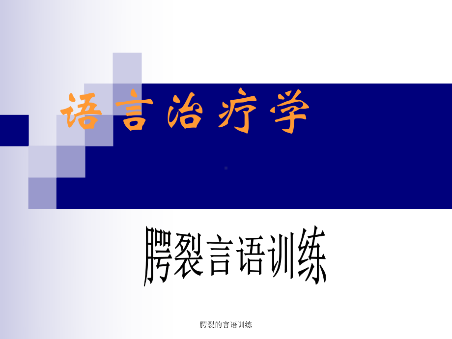 腭裂的言语训练课件.ppt_第1页