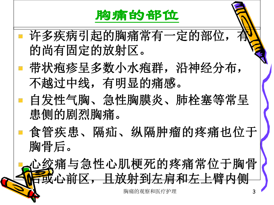 胸痛的观察和医疗护理培训课件.ppt_第3页