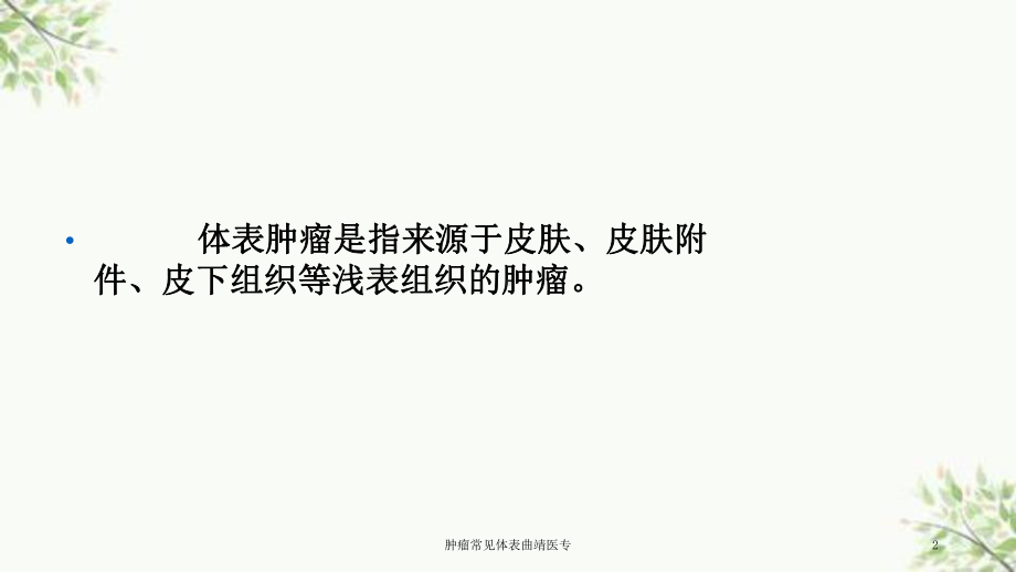 肿瘤常见体表曲靖医专课件.ppt_第2页