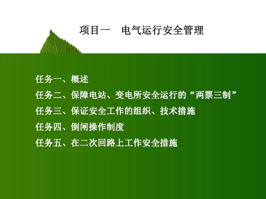 项目水电站电气运行安全管理概述课件.ppt_第1页