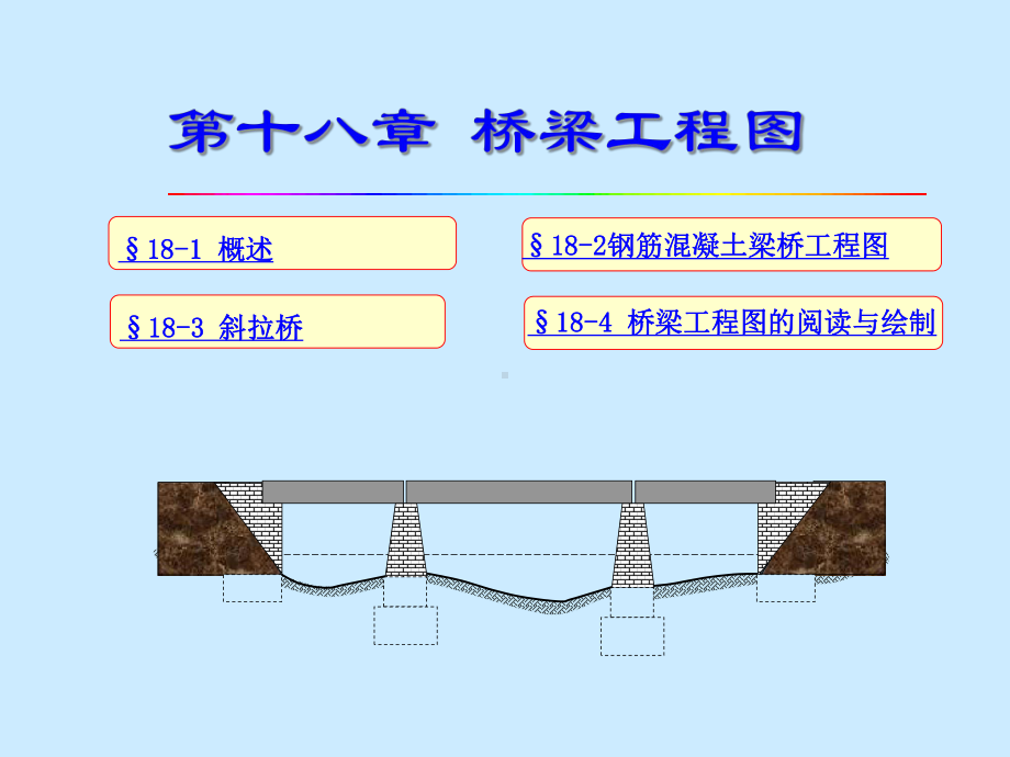 电子教案与课件：画法几何与工程制图-配套课件-第18章-桥梁工程图.ppt_第1页