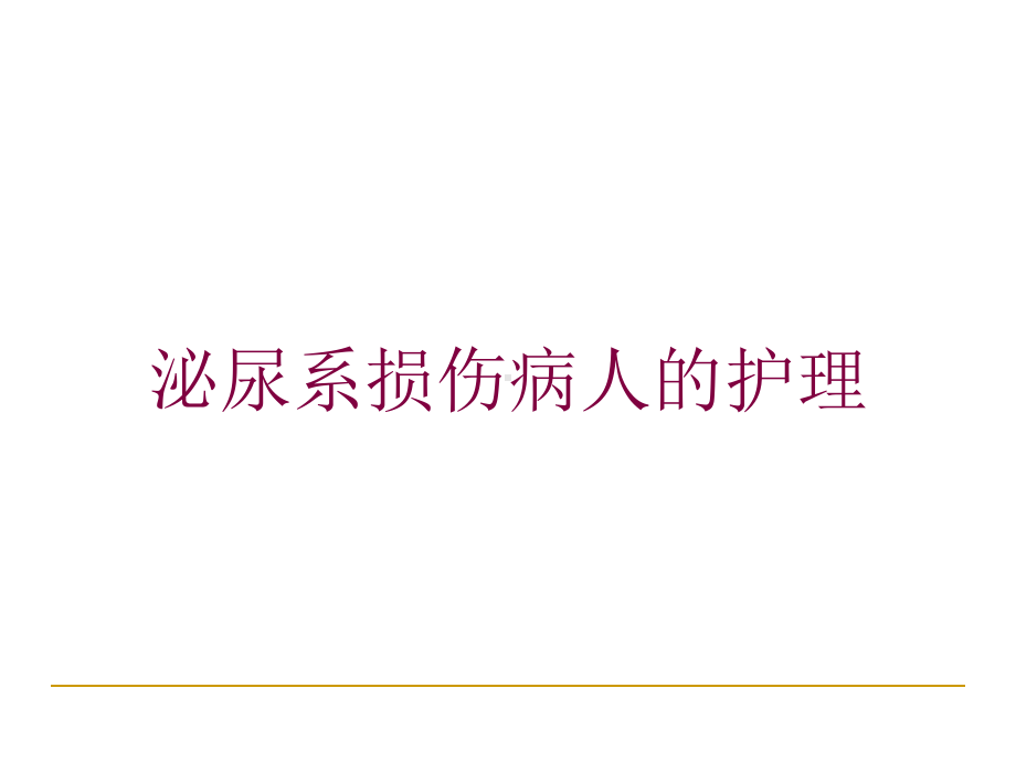 泌尿系损伤病人的护理培训课件2.ppt_第1页