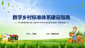 课件数字乡村标准体系建设指南看点焦点2022年数字乡村标准体系建设指南课程(PPT).pptx