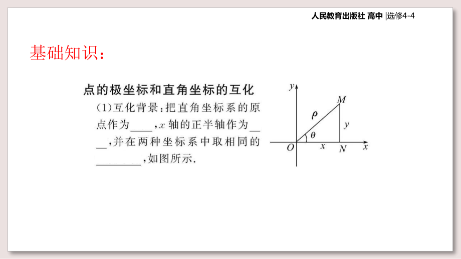 人教A版高中数学选修4-4课件-极坐标和直角坐标的互化课件.ppt_第2页