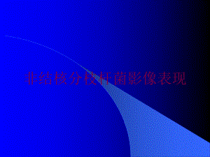 非结核分枝杆菌影像表现培训课件.ppt