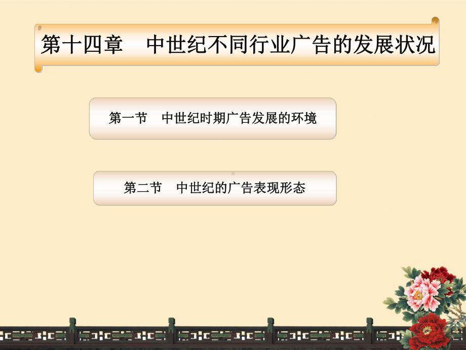 中外广告通史课件-第14章中世纪不同行业广告的发展状况.ppt_第1页