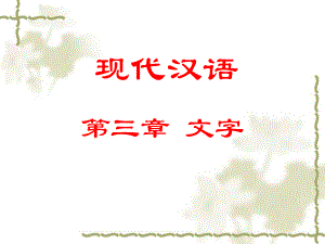 现代汉语-文字课件.ppt