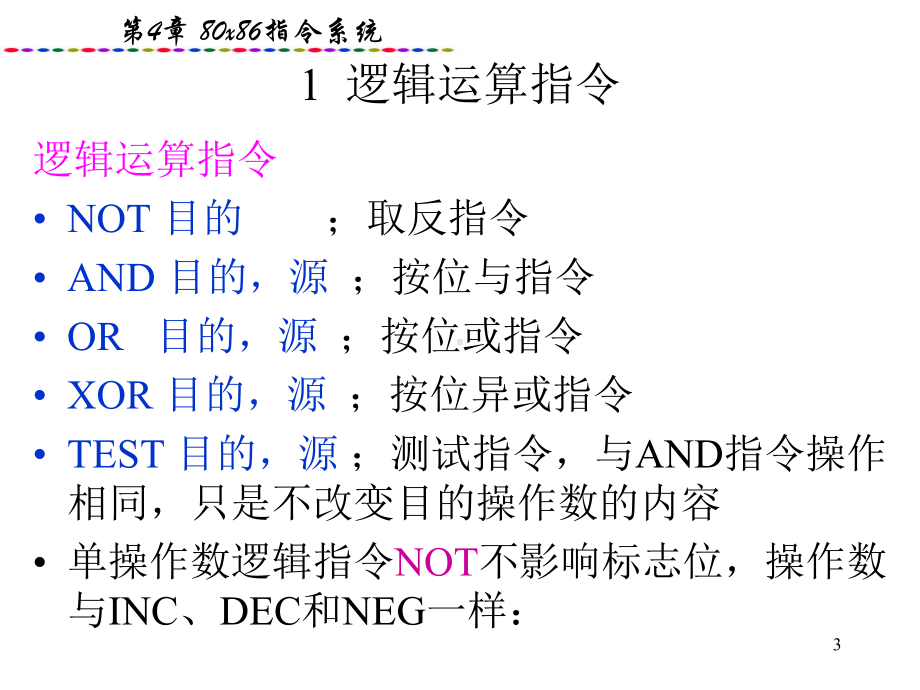 微机原理与接口第4章4-逻辑运算及串操作指令解读课件.ppt_第3页