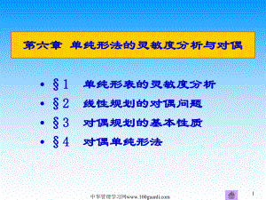 第6章-单纯形法的灵敏度分析与对偶课件.ppt