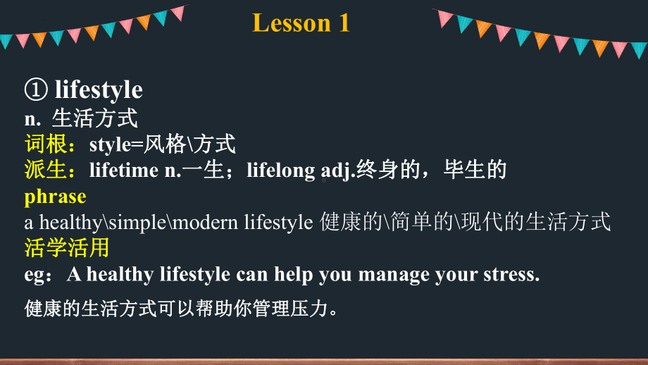 Unit 1 Lifestyles词汇课（ppt课件）-2022新北师大版（2019）《高中英语》必修第一册.pptx_第2页