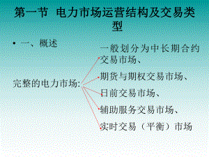 第一节电力市场运营结构及交易类型课件.ppt