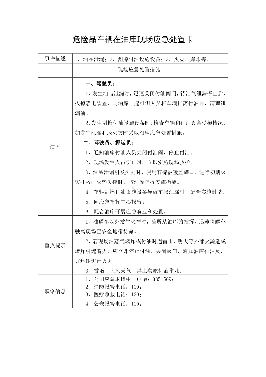 危险品运输事故应急现场处置方案参考模板范本.doc_第2页